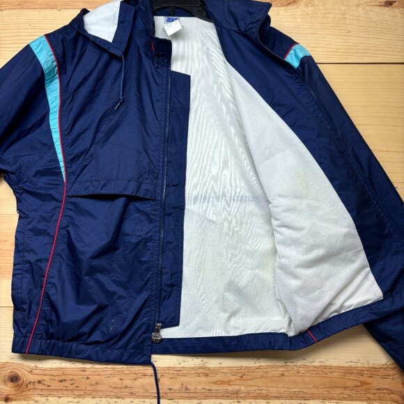Vintage Asics Gore Tex Windbreaker Jacket Womens Large Blue Full Zip Running - Picture 12 of 16